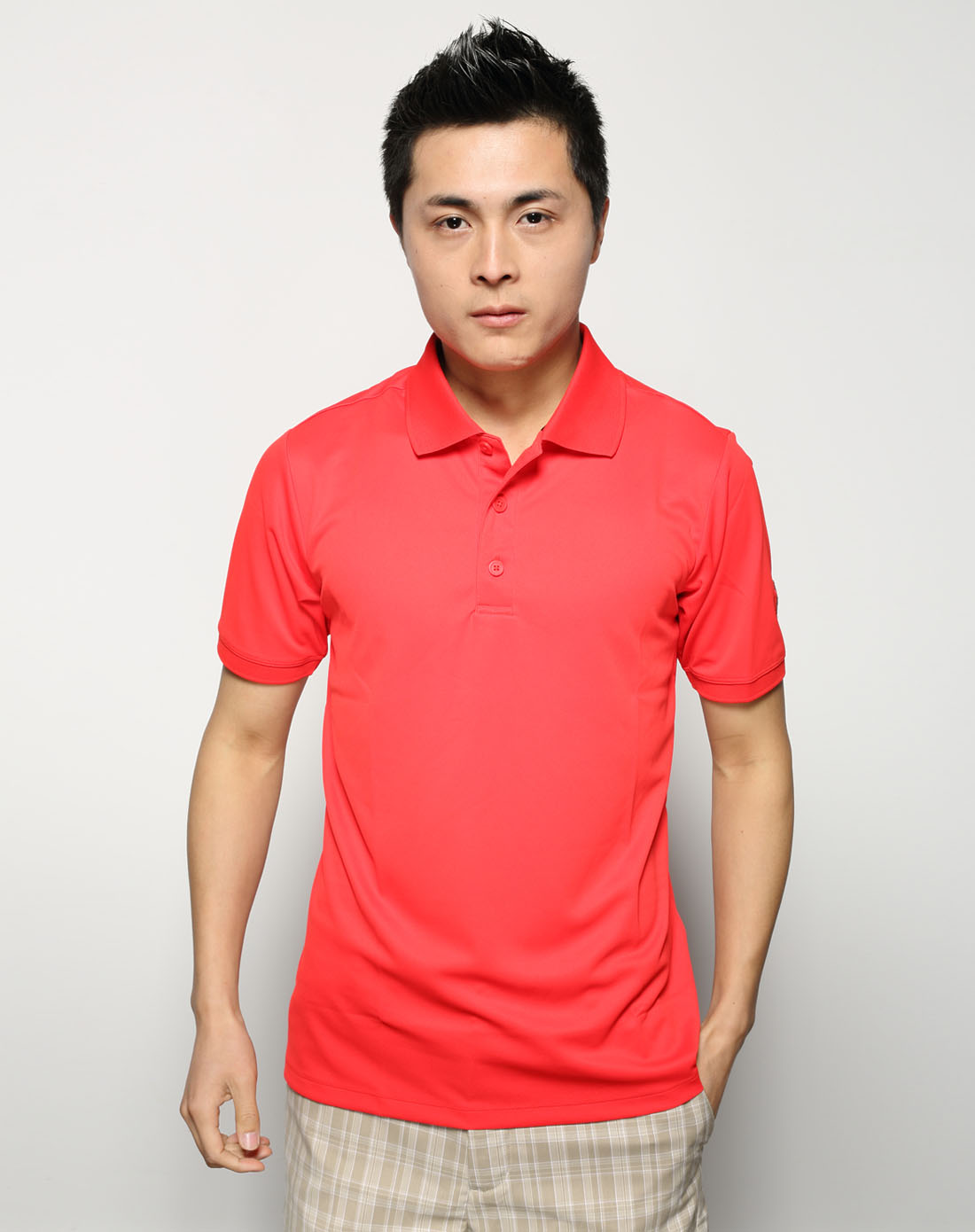 夏日風尚之選 阿迪達斯adidas男女裝男子紅色短袖Polo衫（貨號 X24792）